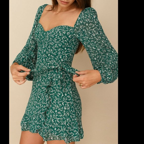 Reformation Cammi Dress - Parsley - Picture 1 of 9